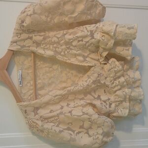 Zara Cream Patterned Top